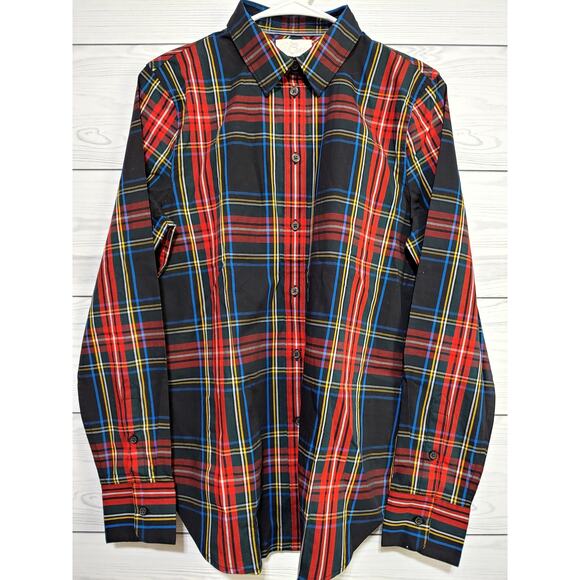 NWT Mens J.Crew Plaid Button Front sz T8 - Picture 1 of 4